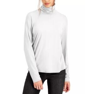 Eileen Fisher Women's White Scrunch Turtleneck Top Size XL